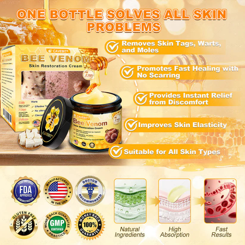 💐 Cavebit® Bee Venom Cream – Fast Skin Repair | Made in USA | 80% OFF!