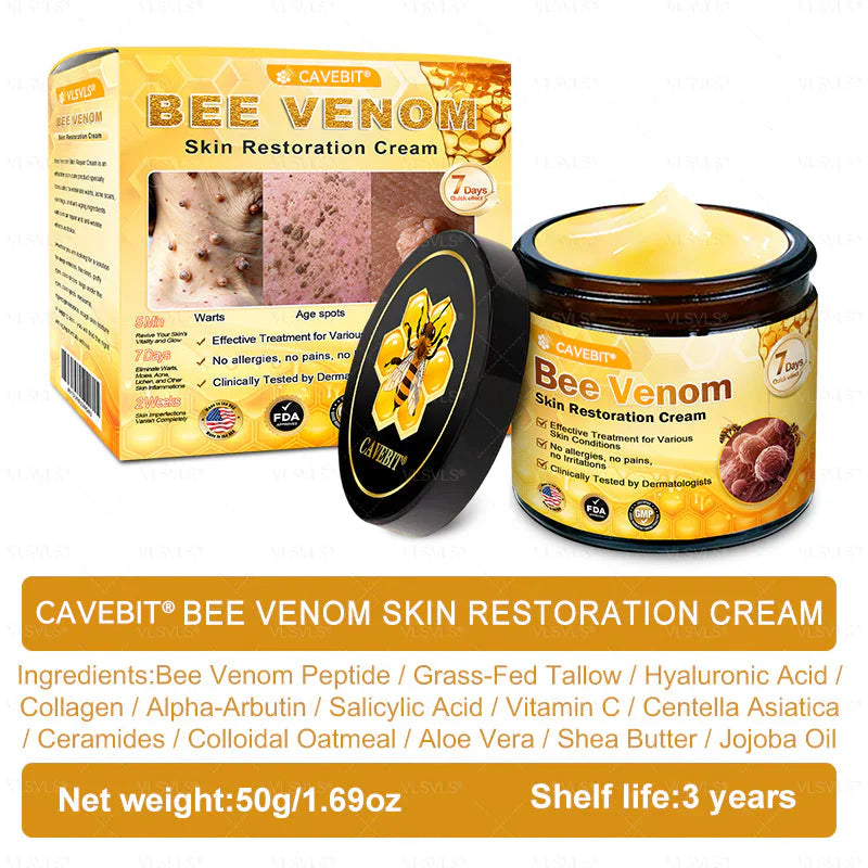 💐 Cavebit® Bee Venom Cream – Fast Skin Repair | Made in USA | 80% OFF!