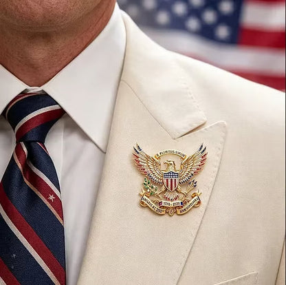 US 250th Anniversary Brooch Pin-Celebrate 250 Years of American Freedom