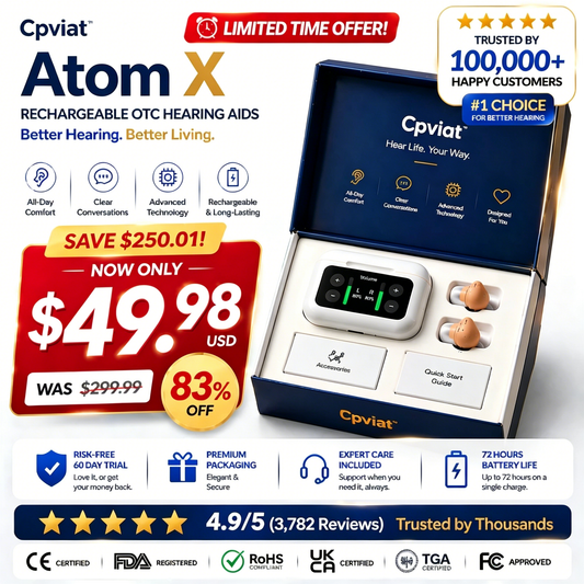 🔥 Today Only! Cpviat™ Atom X Smart Hearing Aids — Hear Clearly, Feel Confident Again 💖