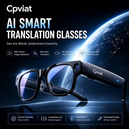 AI Vision Smart Cpviat™—Real-time Translation, Camera, Music, and AI Assistant