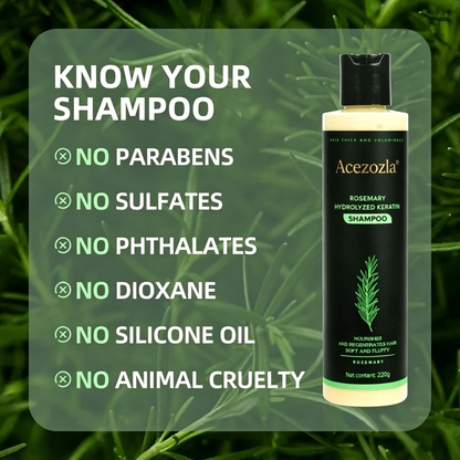 Acezozla® Rosemary Shampoo | Hair Growth & Anti-Dandruff Scalp Treatment