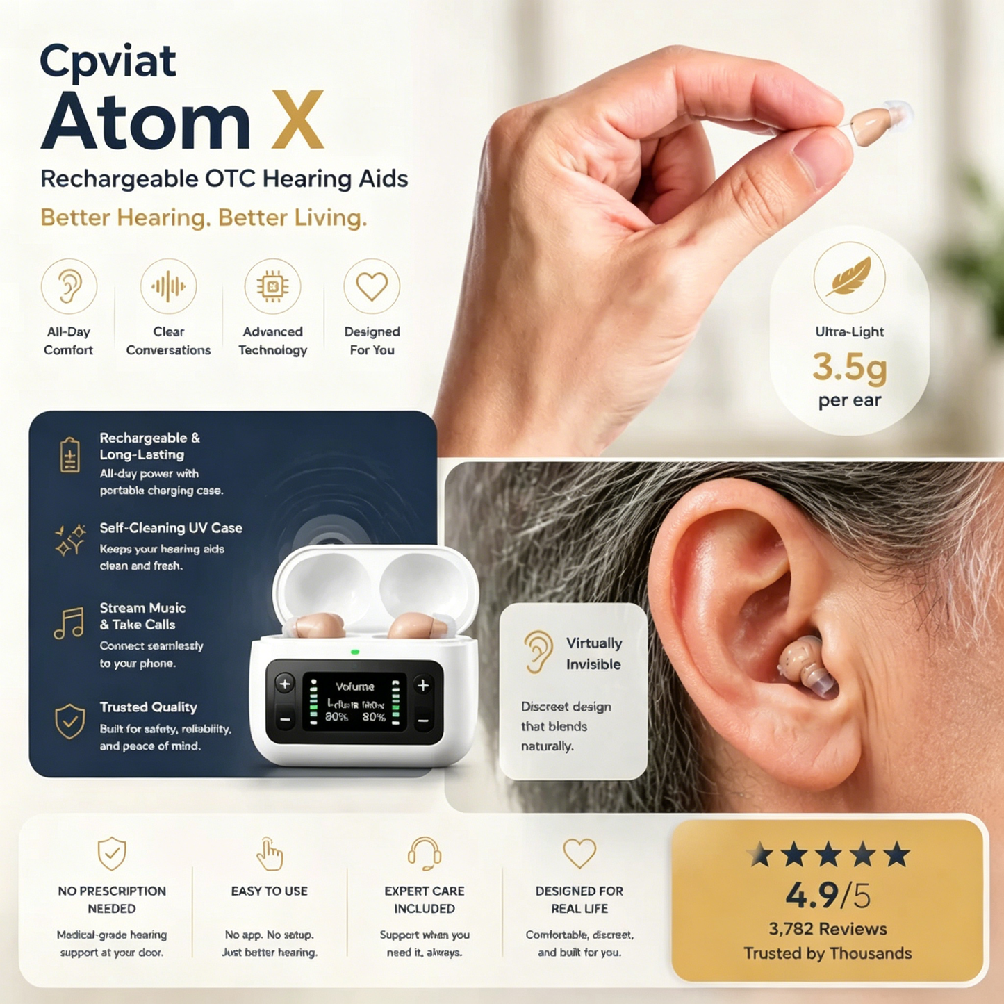 🔥 Today Only! Cpviat™ Atom X Smart Hearing Aids — Hear Clearly, Feel Confident Again 💖