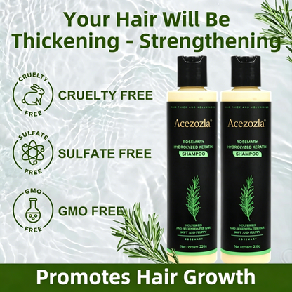 Acezozla® Rosemary Shampoo | Hair Growth & Anti-Dandruff Scalp Treatment