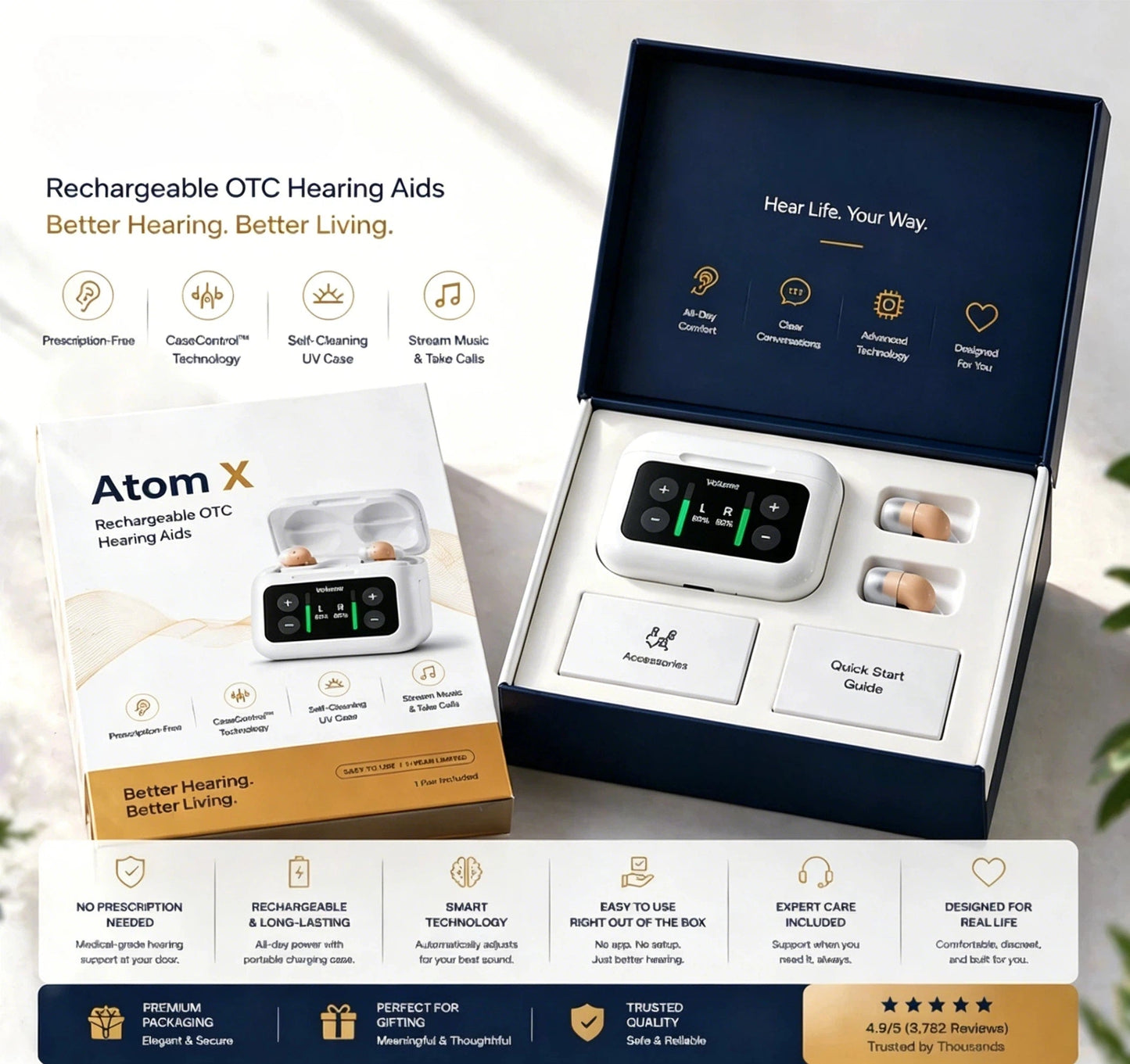 🔥 Today Only! Atom X Smart Hearing Aids — Hear Clearly, Feel Confident Again 💖