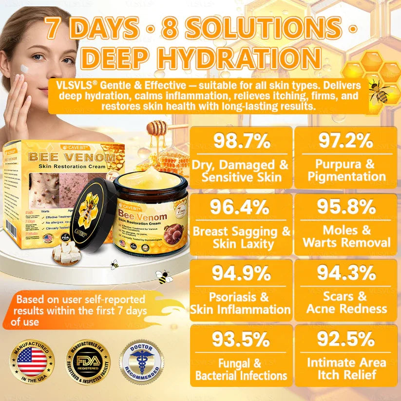💐 Cavebit® Bee Venom Cream – Fast Skin Repair | Made in USA | 80% OFF!