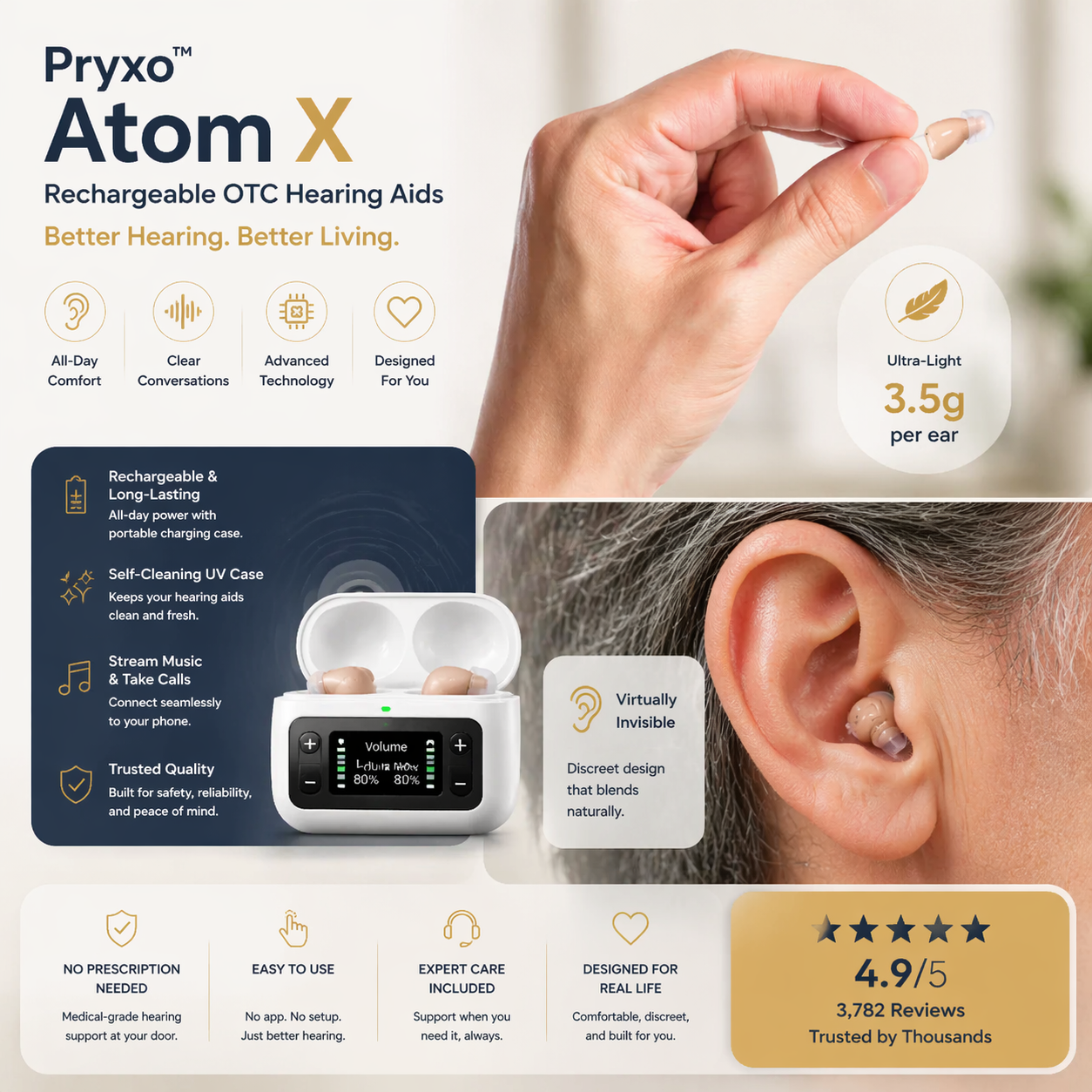 🔥 Only 1 Hours Left! 👂 Cpviat™ Atom X Smart Hearing Aids — Clearer Sound, More Comfortable Living 💖🔊