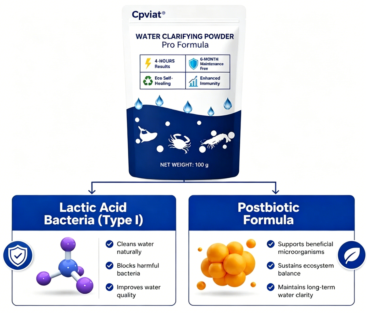 🌟 Official Store |⏱️ Crystal Clear in 24 Hours! | Cpviat®Water Clarifying Powder